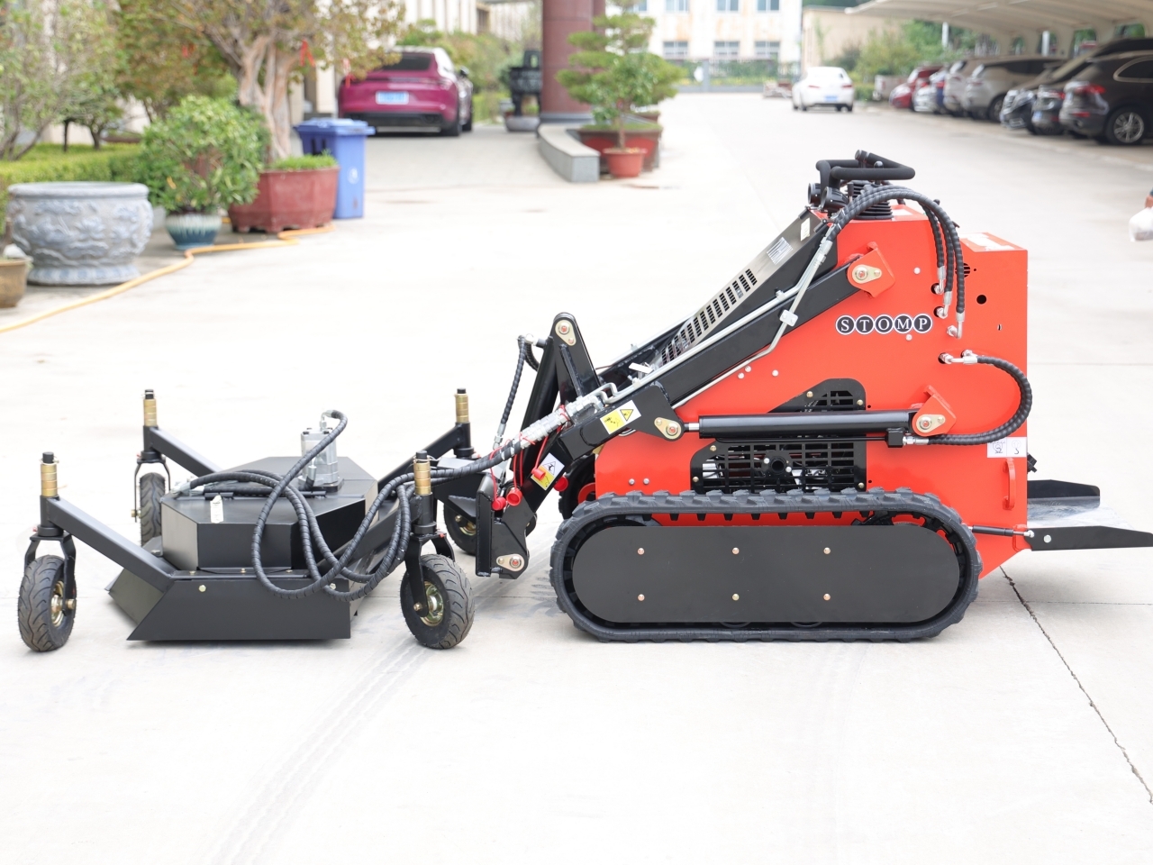 Skid Steer Loader Lawn Mower Front-Mounted, Efficient, Versatile Attachment in the USA
