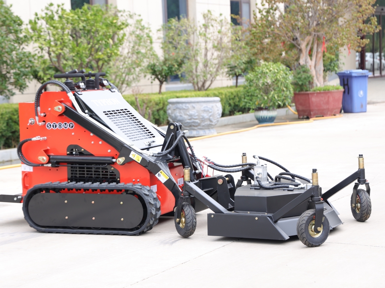 Skid Steer Loader Lawn Mower Front-Mounted, Efficient, Versatile Attachment in the USA