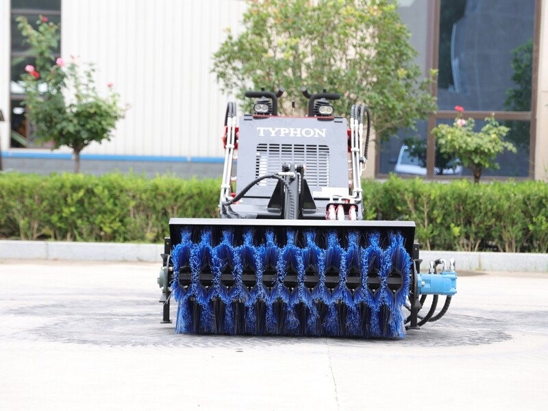 USA-Made Skid Steer Loader Sweeper Attachment – Ultimate Cleaning Power for You
