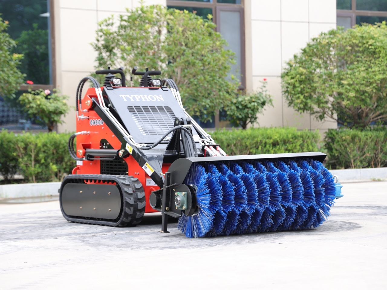 USA-Made Skid Steer Loader Sweeper Attachment – Ultimate Cleaning Power for You