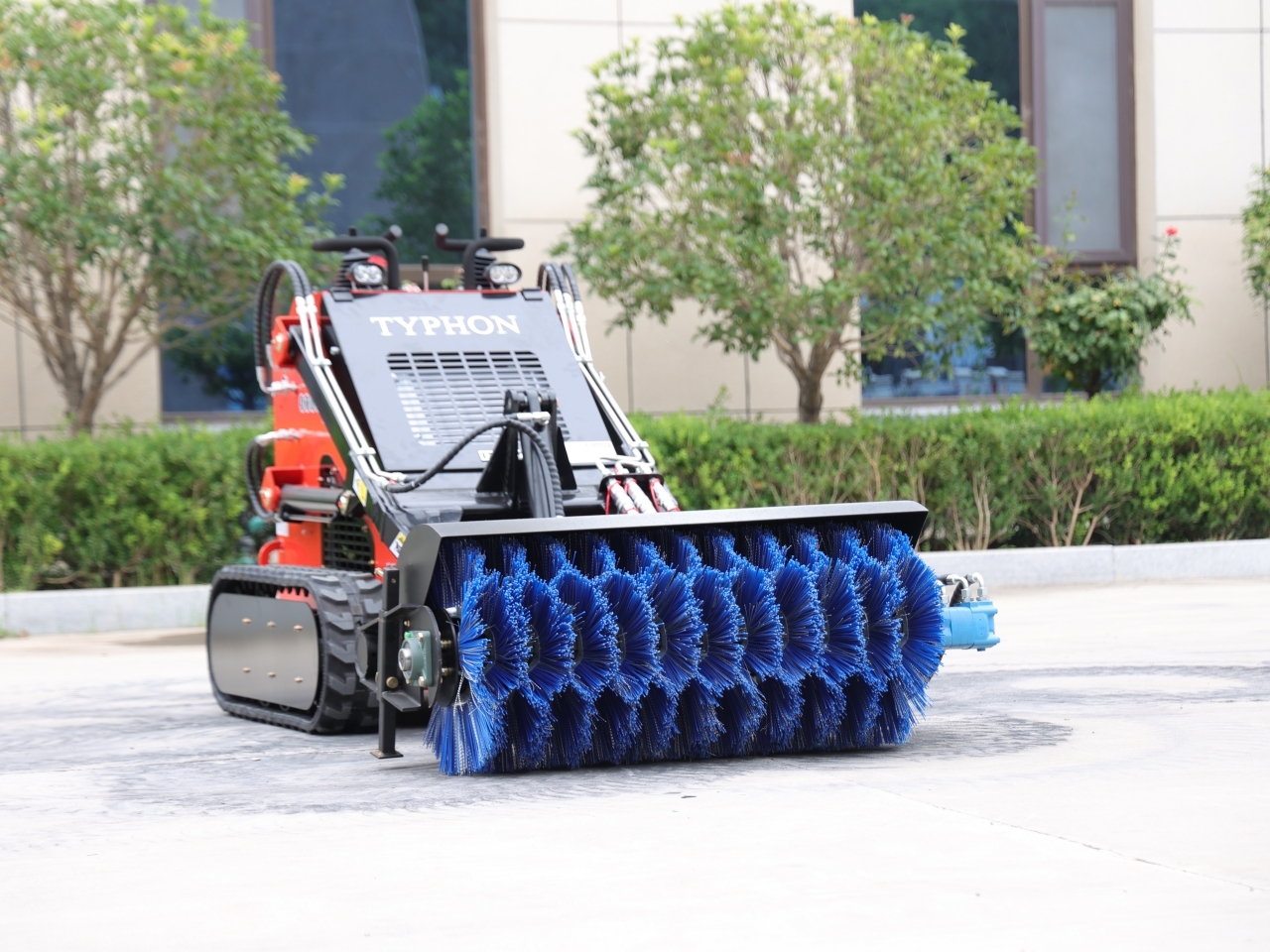 USA-Made Skid Steer Loader Sweeper Attachment – Ultimate Cleaning Power for You