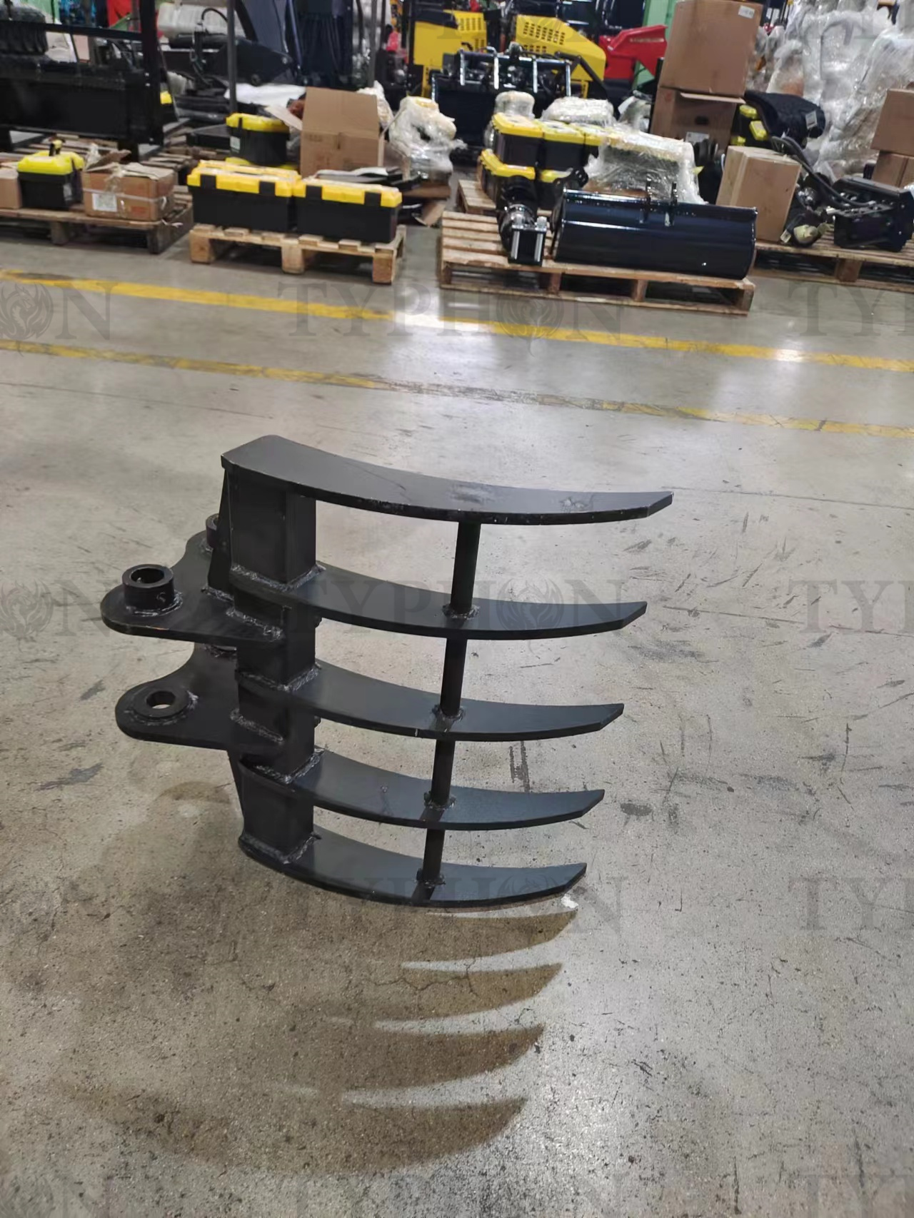 Mini Excavator Rake 22'' Attachment | TYPHON Accessory for 2-3.5 Ton Diggers