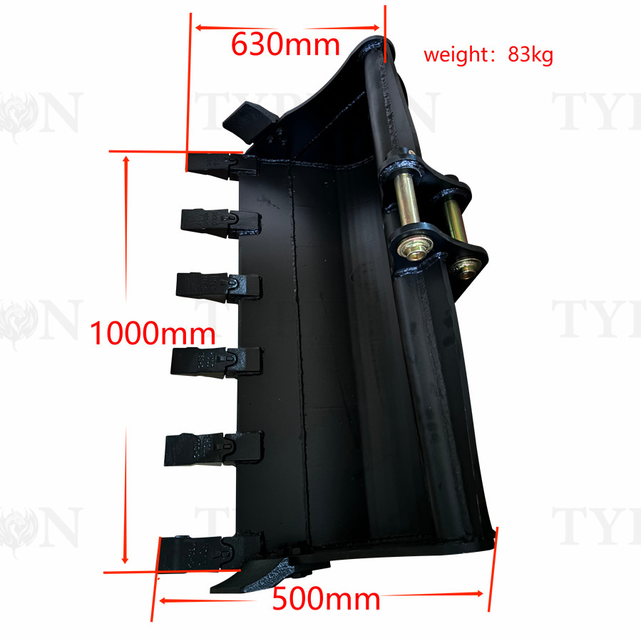 2 Ton Excavator Attachment 1000mm Rock Bucket Heavy Duty Trenching 39 Inch Bucket
