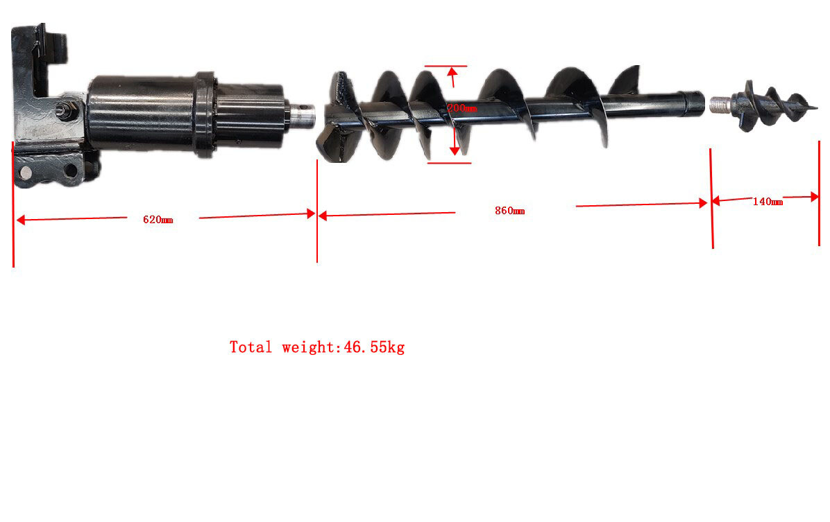 Auger Drill Attachment for Mini Excavators – High Performance Machinery USA