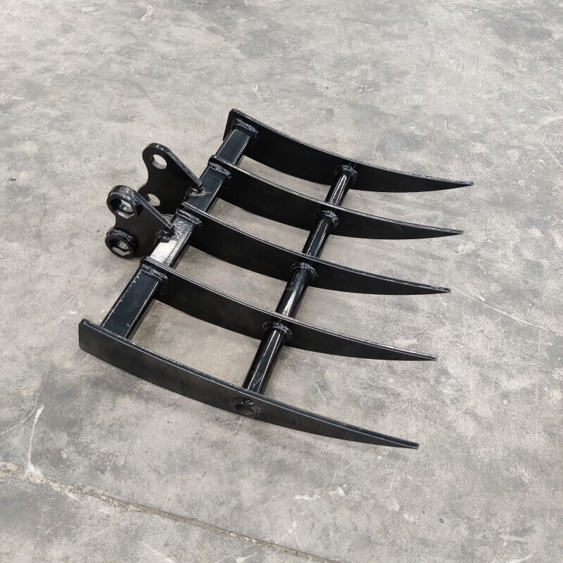 Mini Excavator Rake: Attachment for Grading, Leveling & Soil Removal - USA