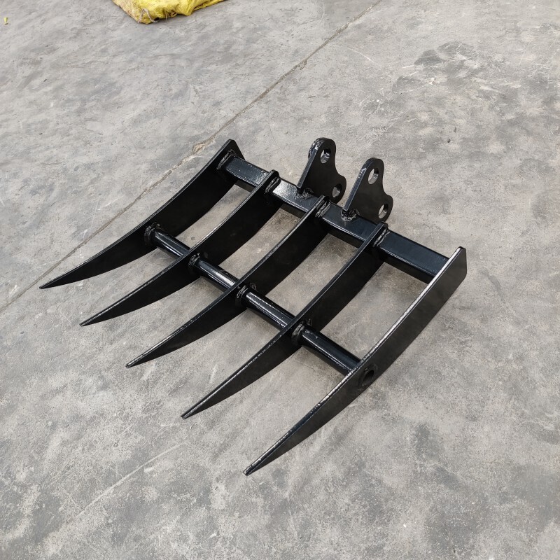 Mini Excavator Rake: Attachment for Grading, Leveling & Soil Removal - USA
