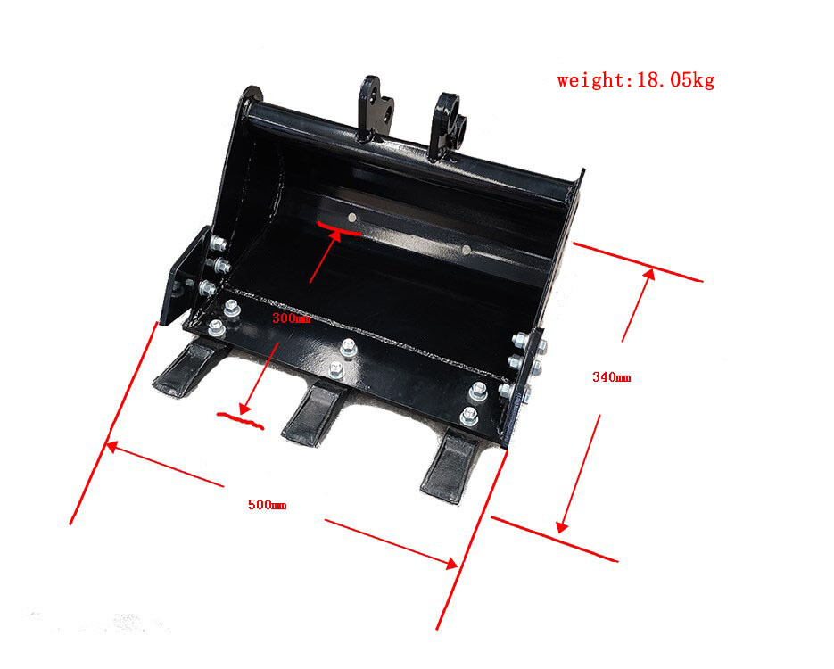 500mm Trenching Bucket – General Purpose with Teeth for Mini Excavator, USA