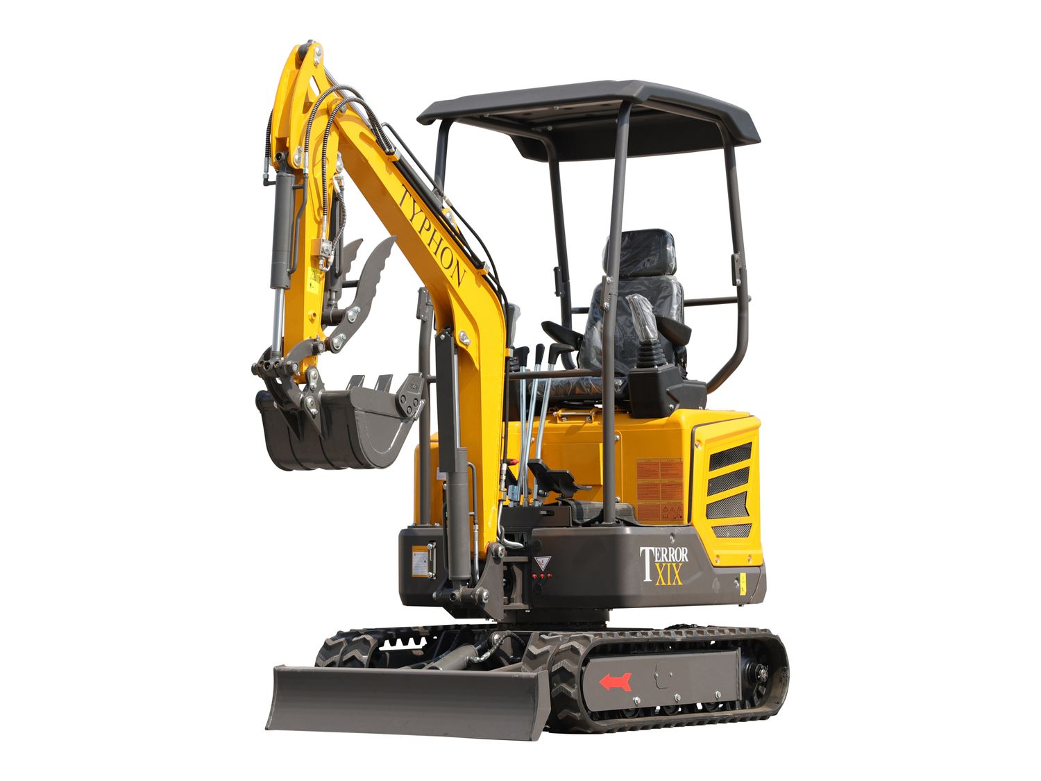 TYPHON TERROR XIX STORM Mini Excavator – 1.8 Ton Trench Digger with Boom Swing & Canopy