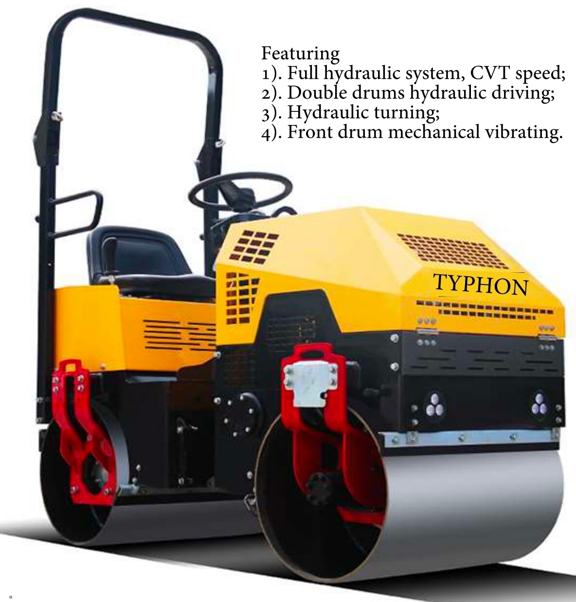 TYPHON FURY 1 Ton Vibratory Compactor – Heavy-Duty Asphalt Roller USA