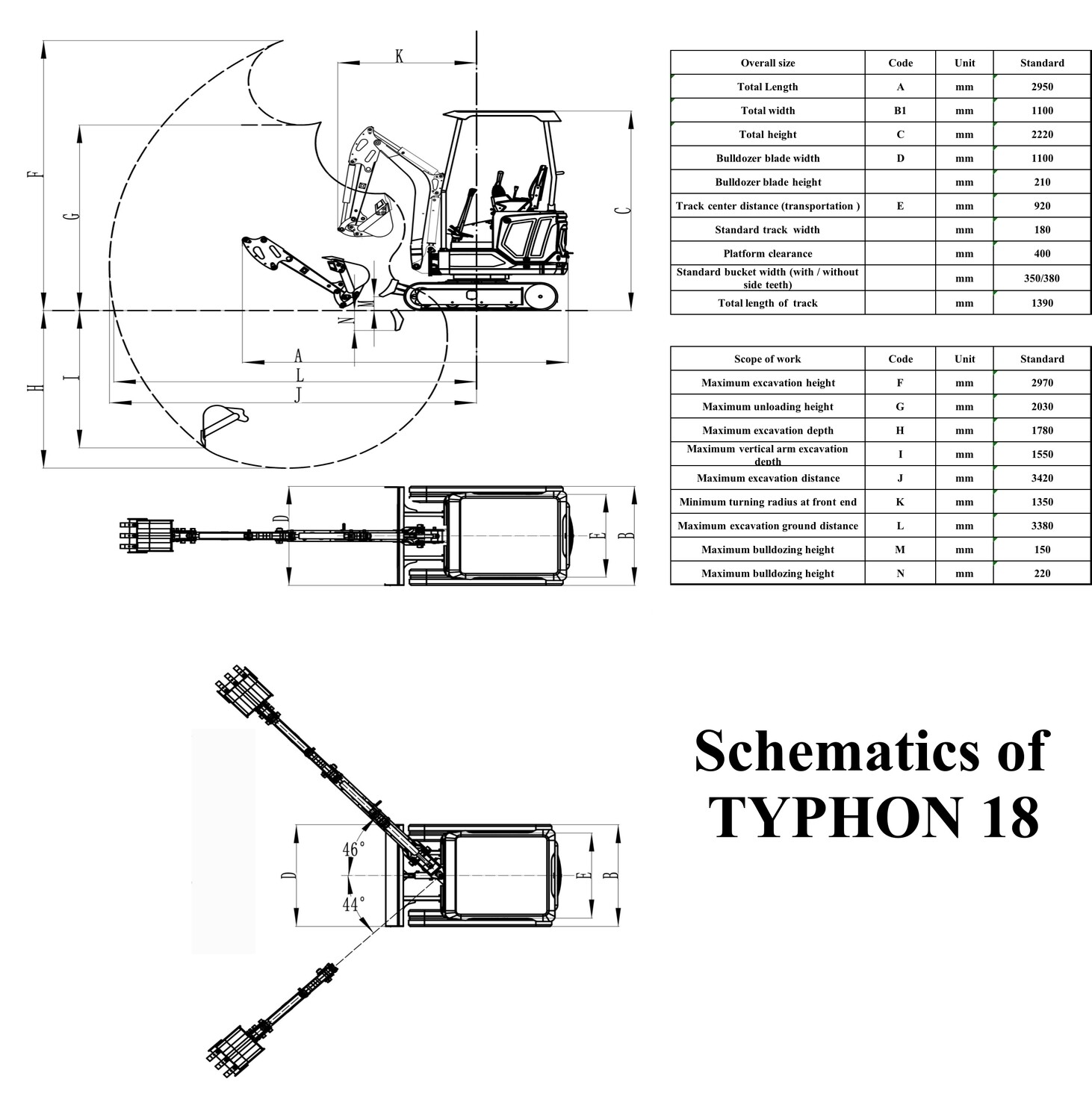 TYPHON 18 FLEX 1.8 Ton Mini Excavator – Ultimate Compact Power USA