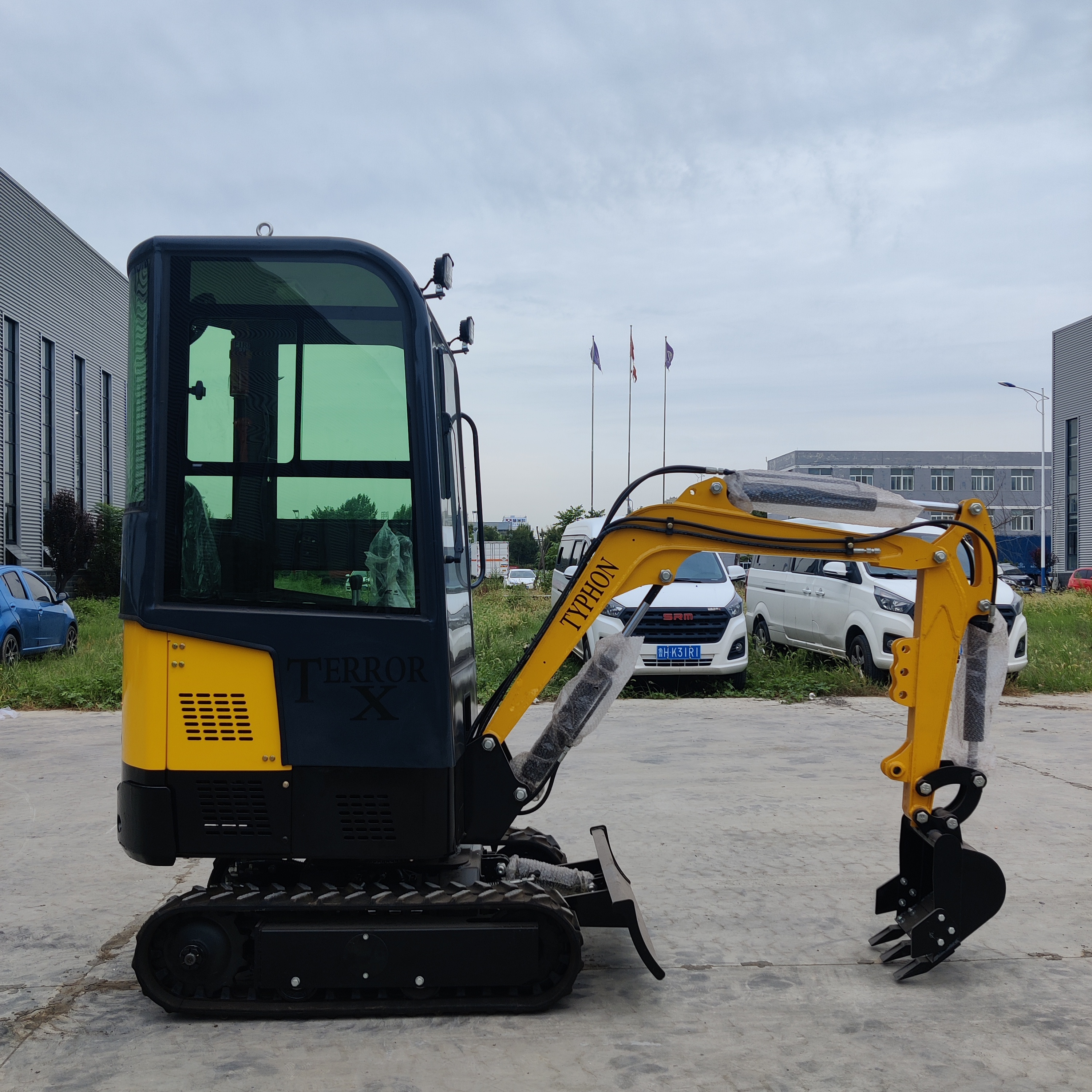 TYPHON Terror X Mini Excavator: 2,500lb Trench Digger with Cabin | USA