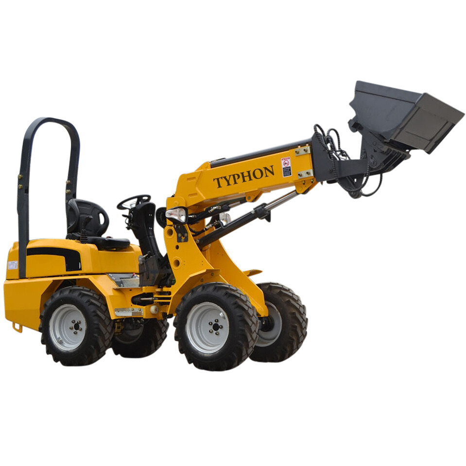 New TYPHON Wheel Loader w/ Kubota D1105 Engine 24hp – 1 Ton Load Capacity USA