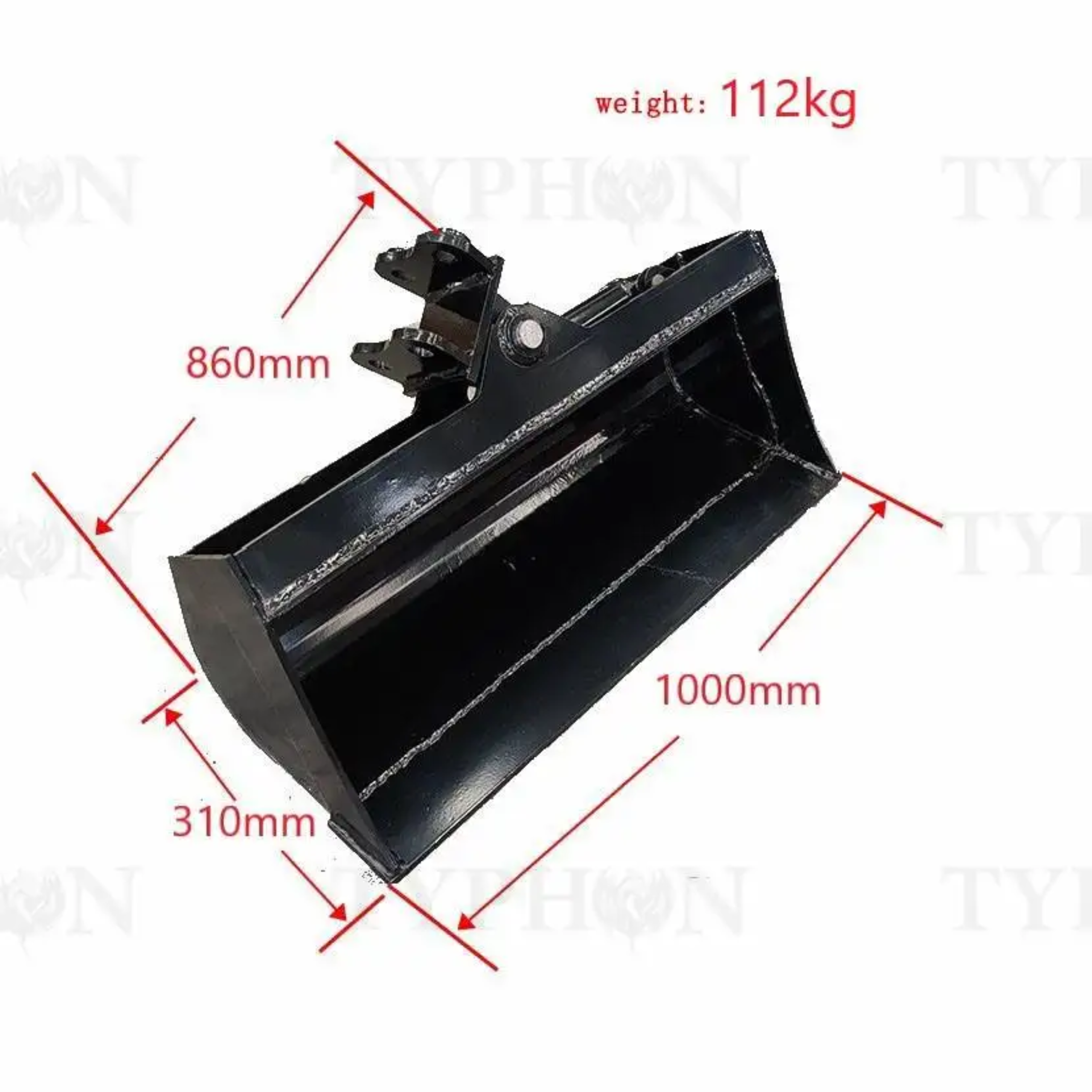 Excavator Attachment Tilt Bucket 39″ Hydraulic Tilting Bucket 1000mm Heavy Duty