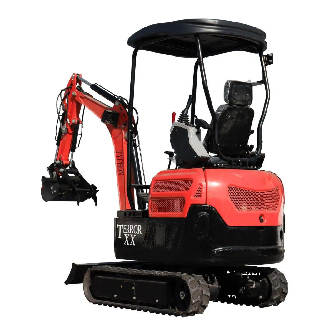 2025 4,000 lb TYPHON TERROR XX Mini Excavator Rubber Track with Kubota D902 Diesel Engine USA