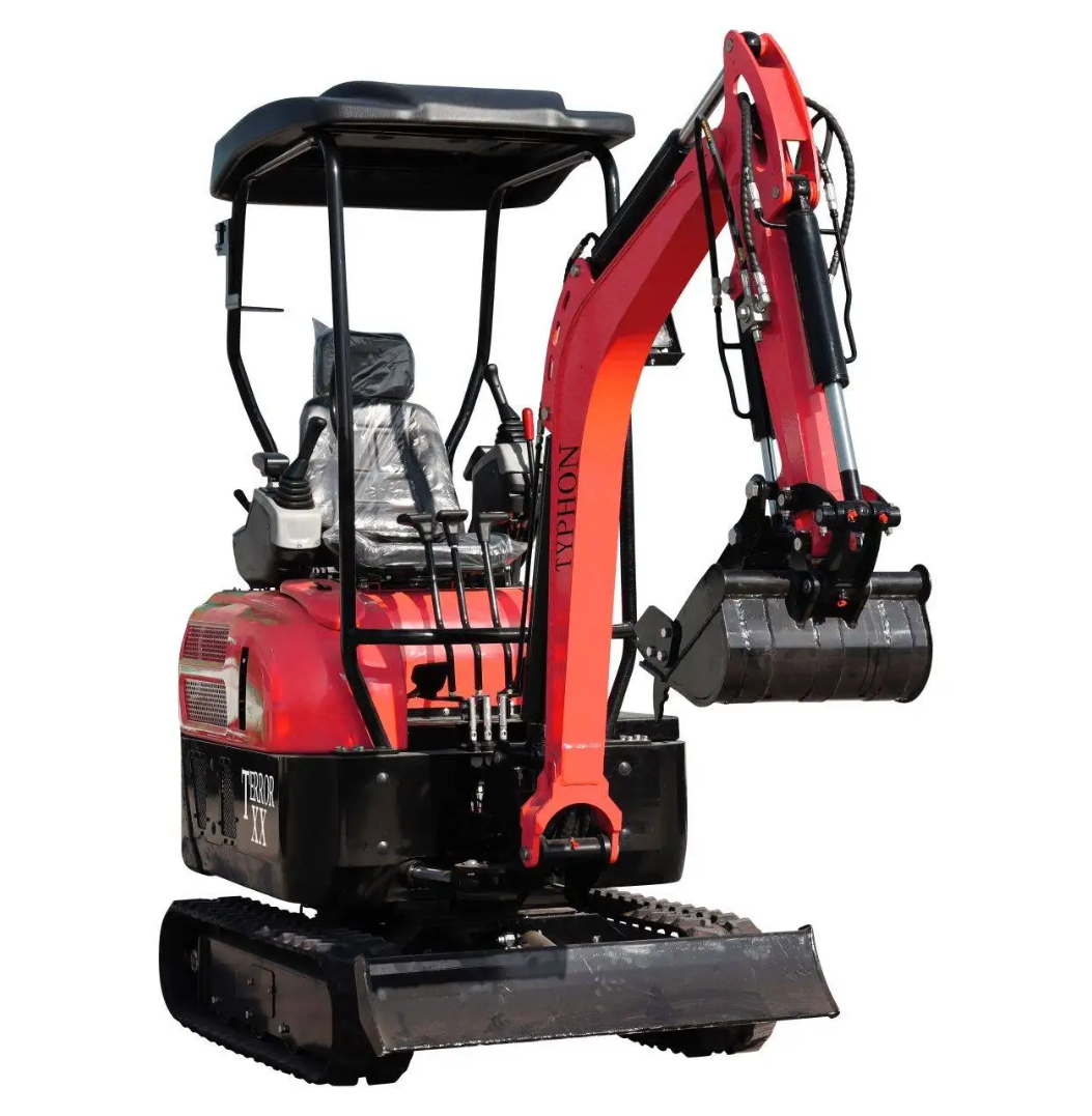 2025 4,000 lb TYPHON TERROR XX Mini Excavator Rubber Track with Kubota D902 Diesel Engine USA