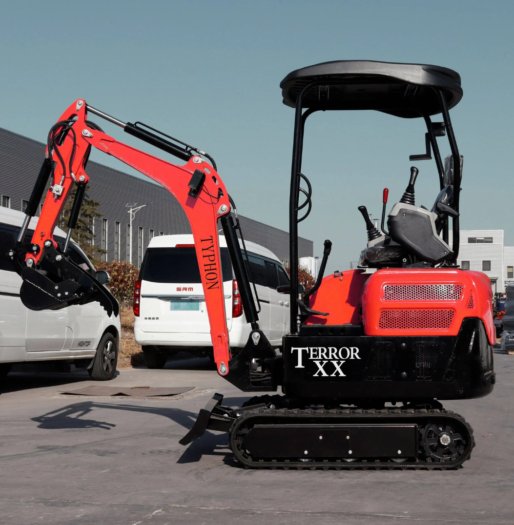 2025 4,000 lb TYPHON TERROR XX Mini Excavator Rubber Track with Kubota D902 Diesel Engine USA