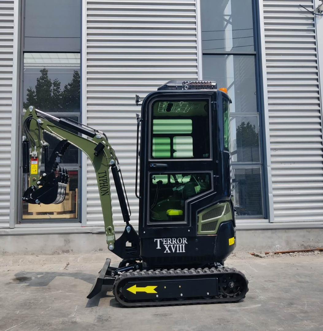 Green TYPHON TERROR XVIII Prestige 2 Ton Mini Excavator KUBOTA Diesel Engine USA