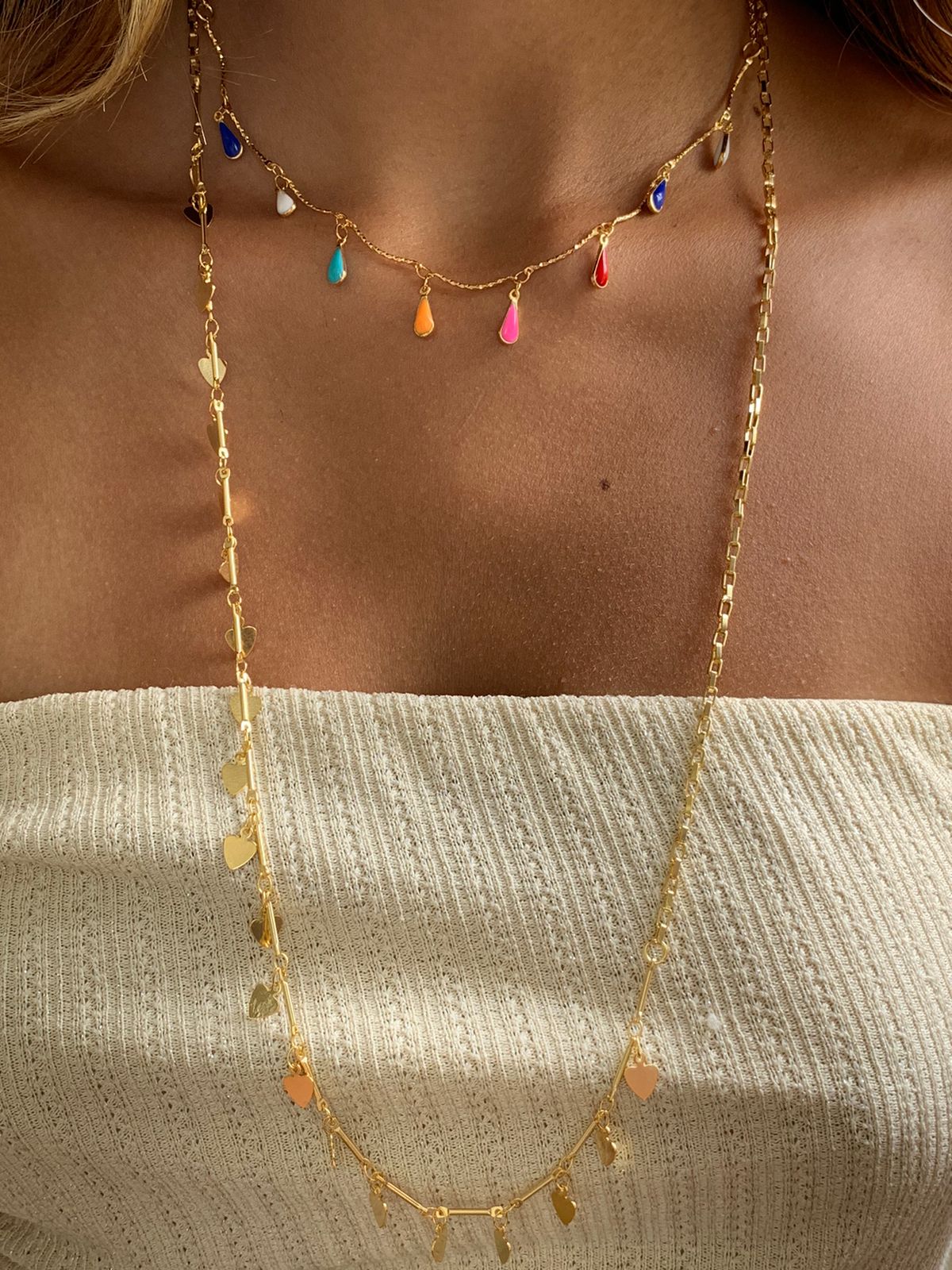 Choker Colorful Drops