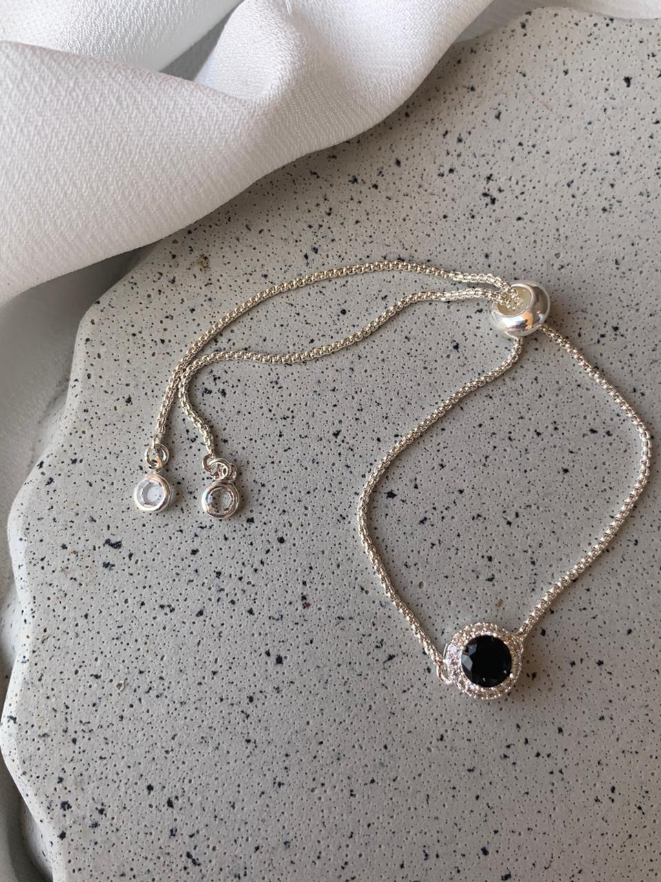 Pulseira Mavena Black Prata