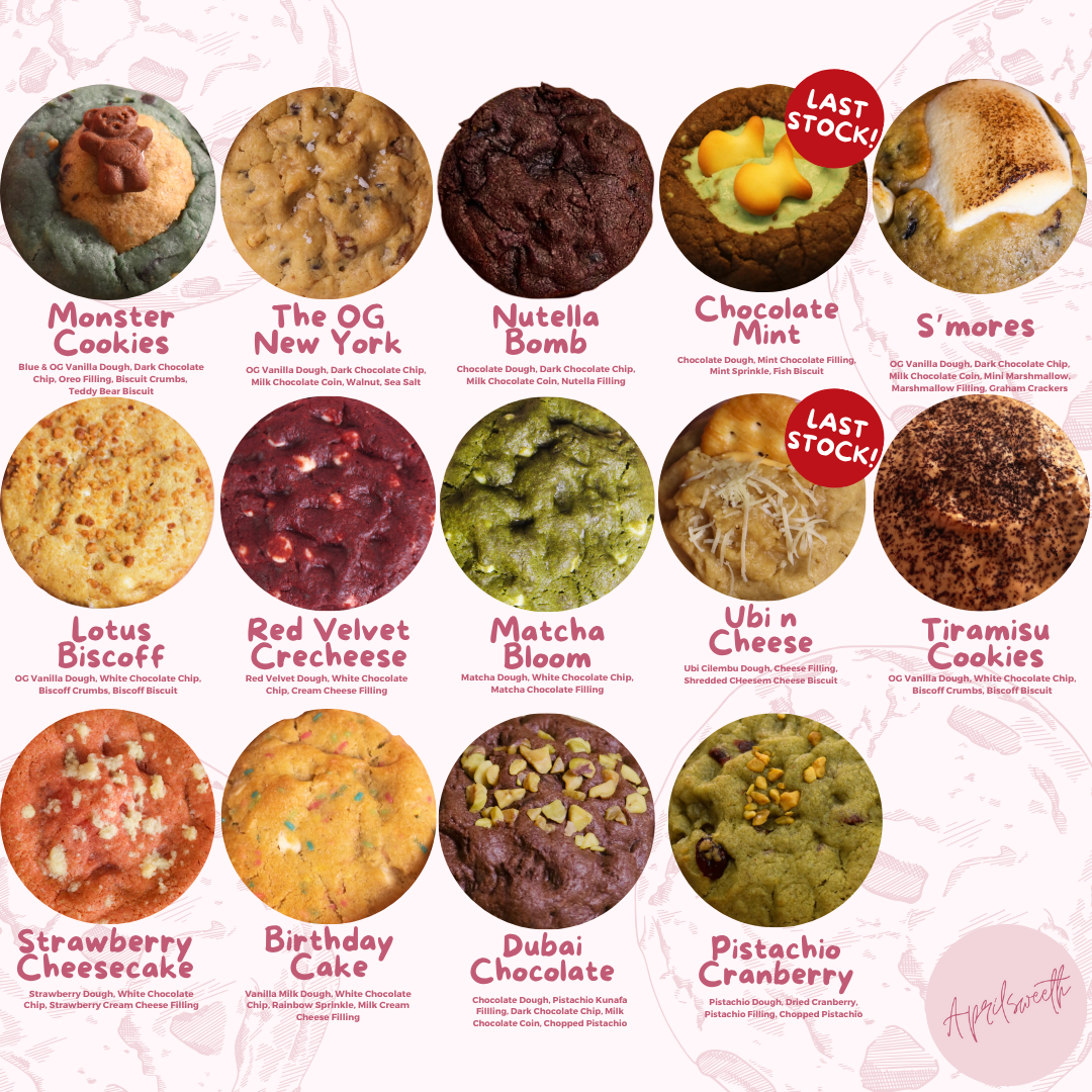 Box of 3 Soft Baked Cookies AprilSweeth 