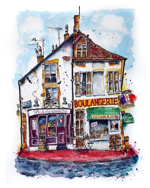 Charming French Bakery Art Print