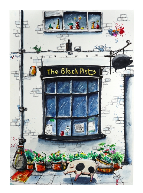 The Black Pig Art Print