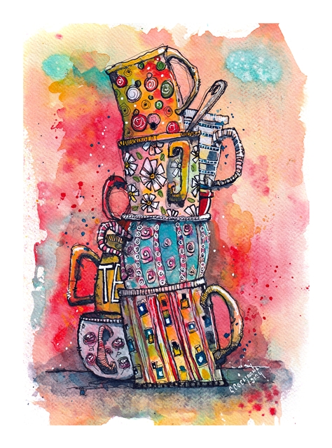 Artistic Coffee Mug Painting
