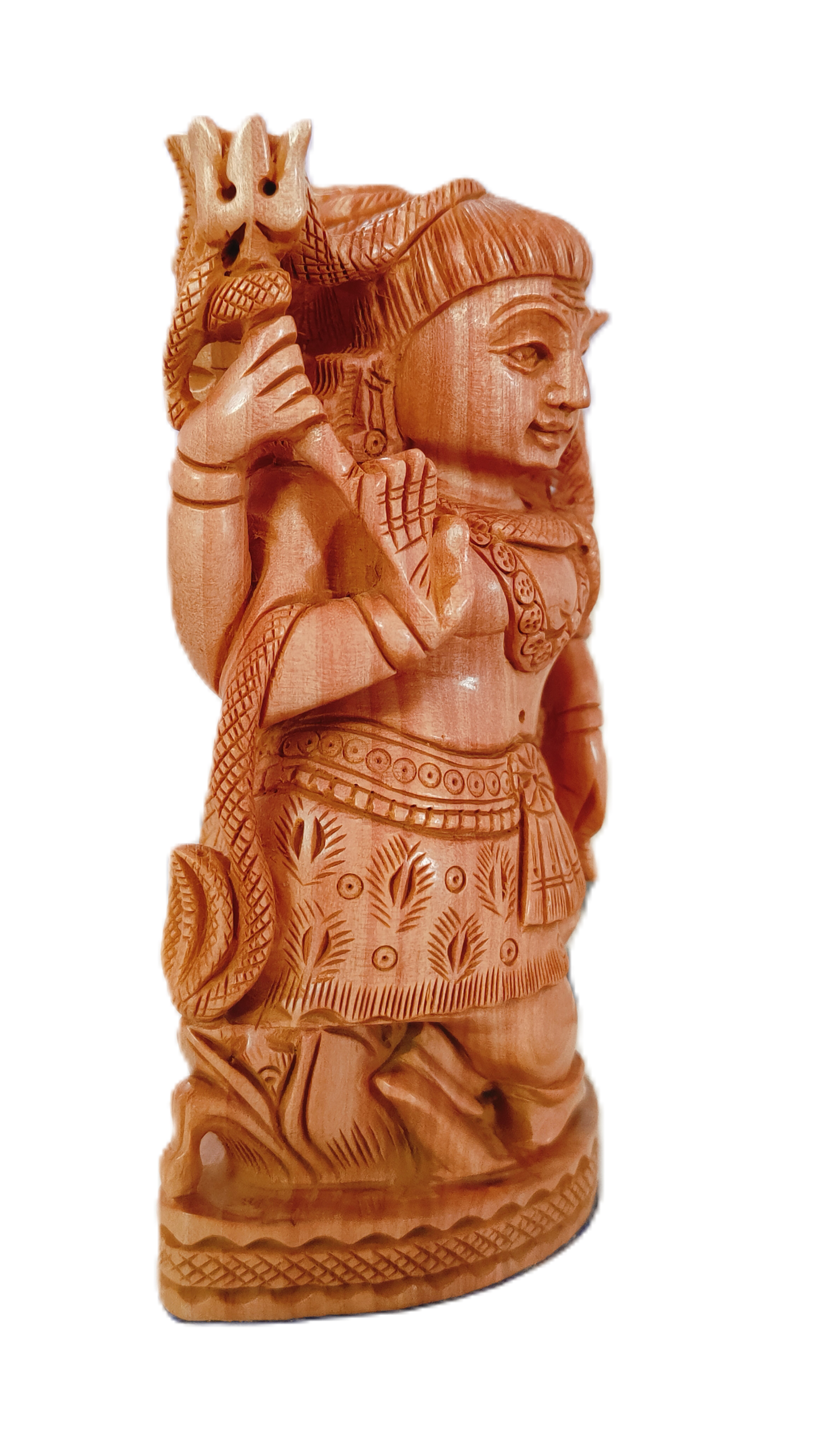 Spritual Loard Shiva Statue for Home Decor Statue, Hand Carved Wood, Large Hindu Religious Figure