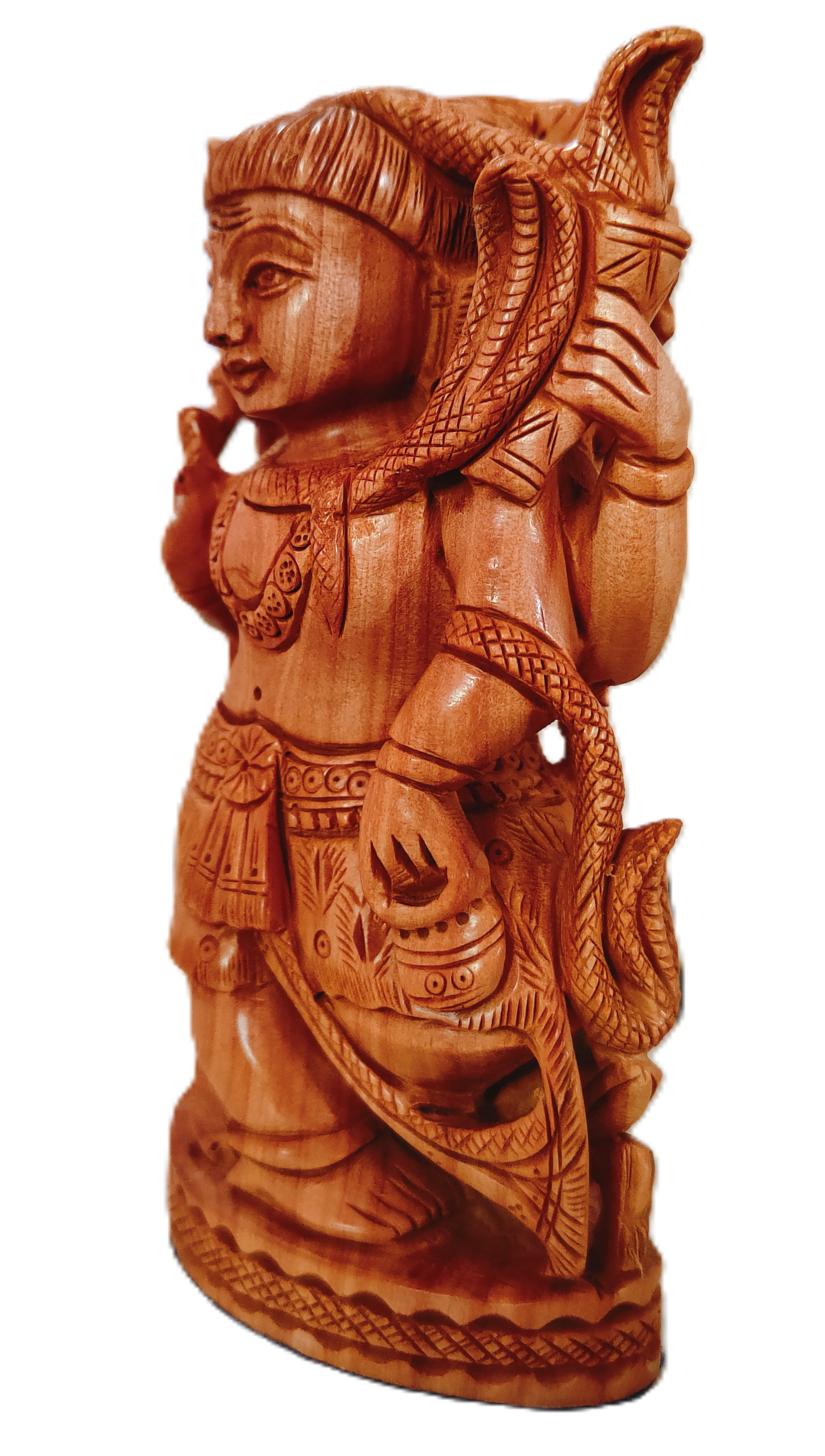 Spritual Loard Shiva Statue for Home Decor Statue, Hand Carved Wood, Large Hindu Religious Figure