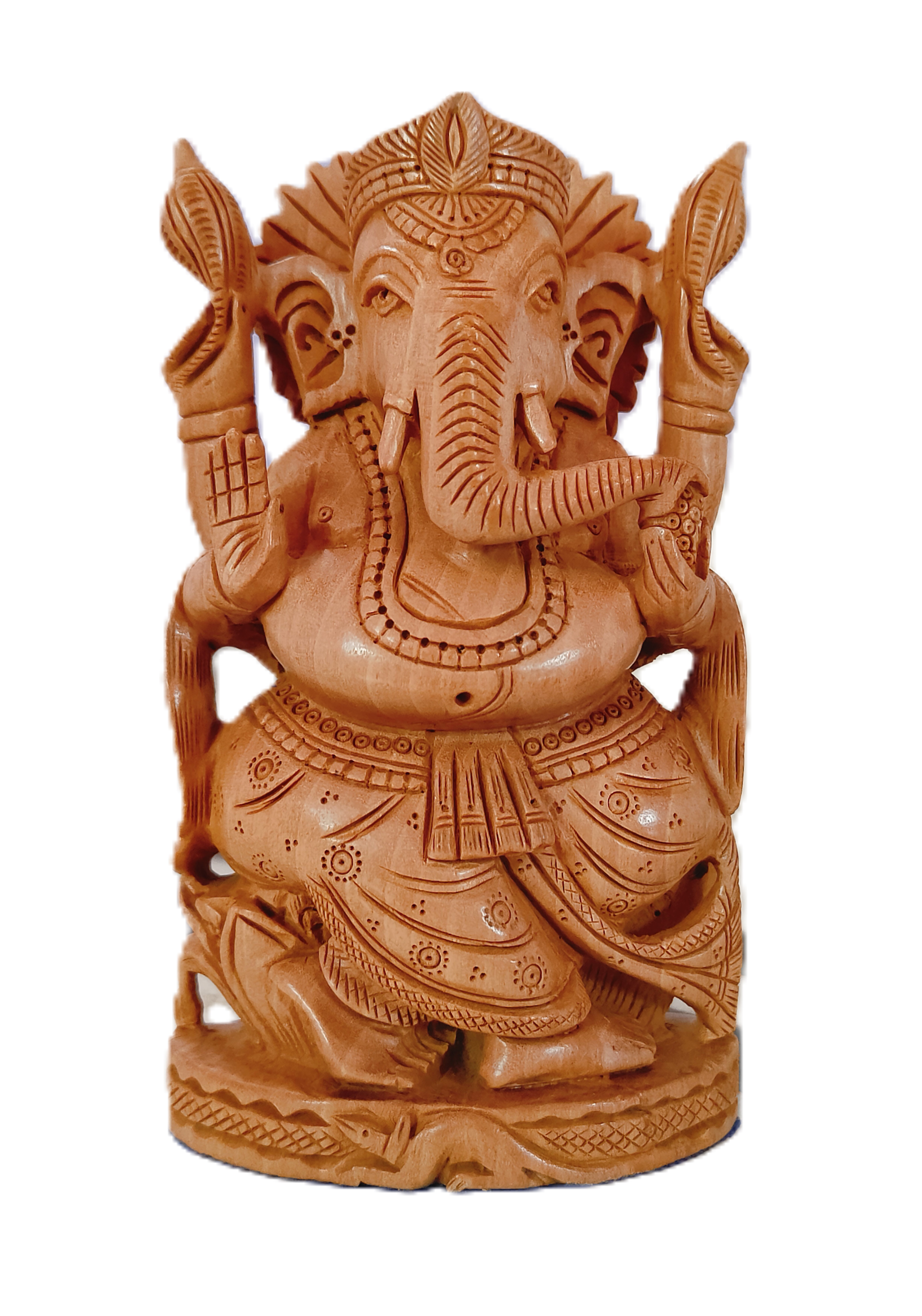 Lord Ganesha Statue, Hindu Religious Ornament for Home and Office Decor 5 inches 