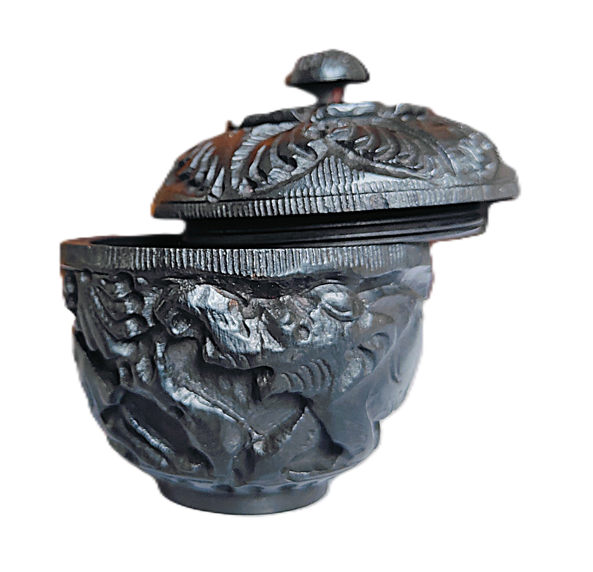 Handcrafted Wooden Sculpture Trinket Box