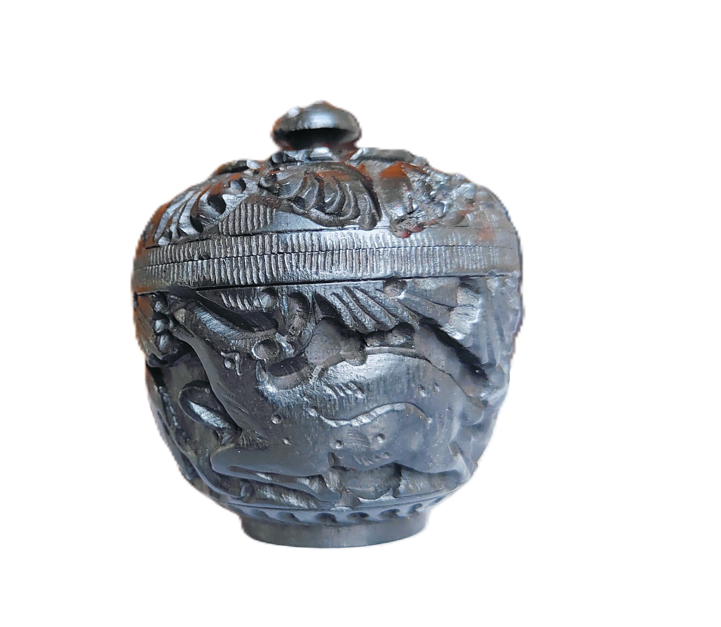 Handcrafted Wooden Sculpture Trinket Box