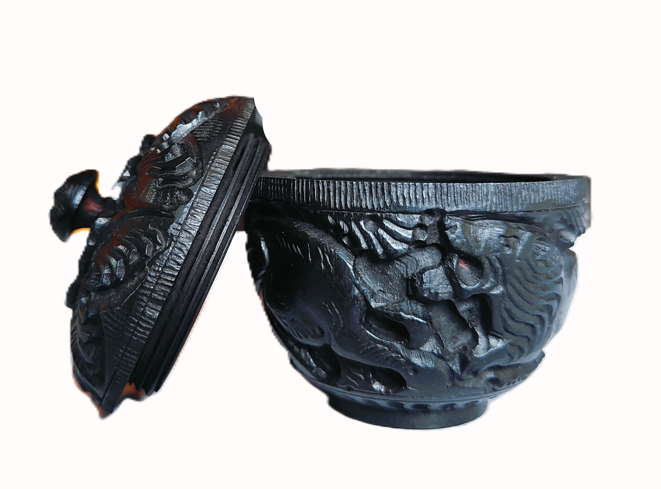 Handcrafted Wooden Sculpture Trinket Box