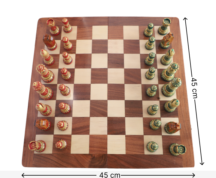 Folding Wooden Magnetic Chess Board Set with Magnetic Pieces 16 INCH