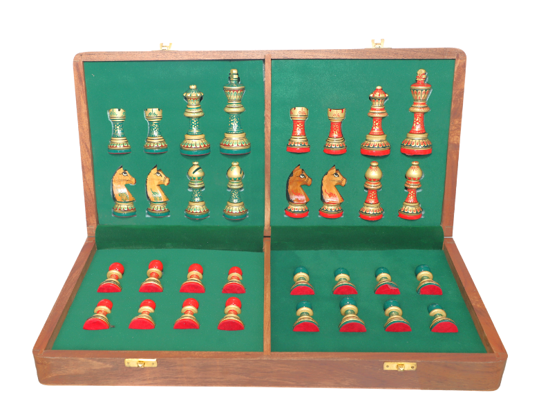 Folding Wooden Magnetic Chess Board Set with Magnetic Pieces 16 INCH