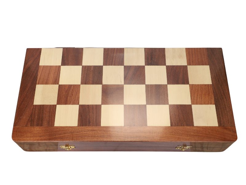 Folding Wooden Magnetic Chess Board Set with Magnetic Pieces 16 INCH