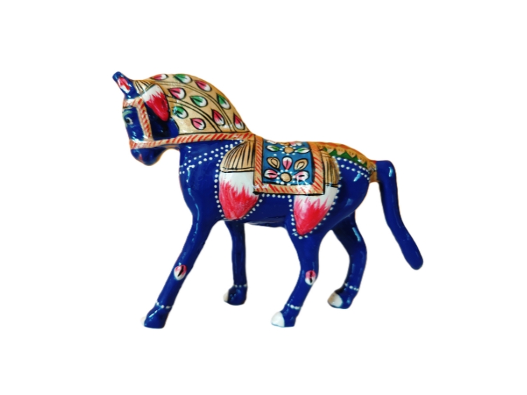 Metal Decorative Horse Figurines, Hand Painted, Home and Office Accents Assorted Styles