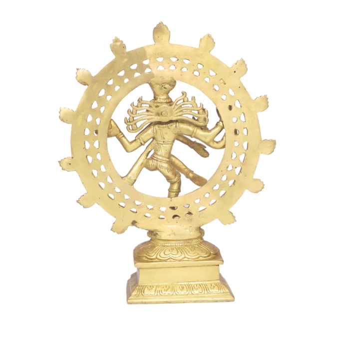 Brass Nataraja Statue | Lord Shiva Dancing Nataraj Idol for Home Temple, Puja & Spiritual Decor