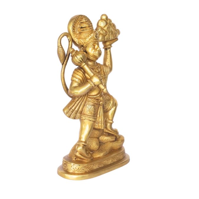 Brass Hanuman Idol for Puja | Solid Brass Hanuman Murti