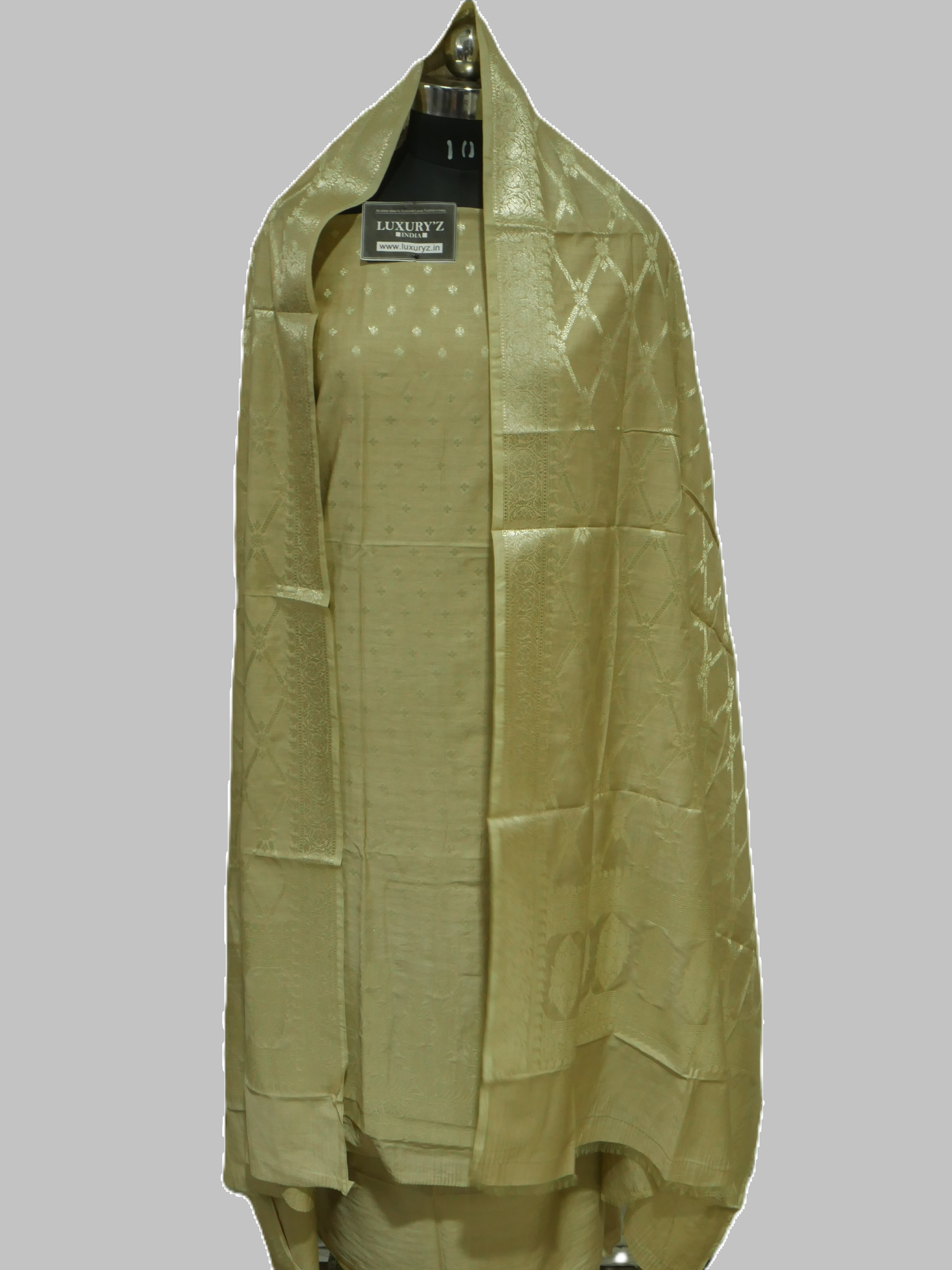 HEAVY HAMMOCK COLOUR BANARASI BUTTER SILK SUIT WITH HEAVY ZARI DUPATTA