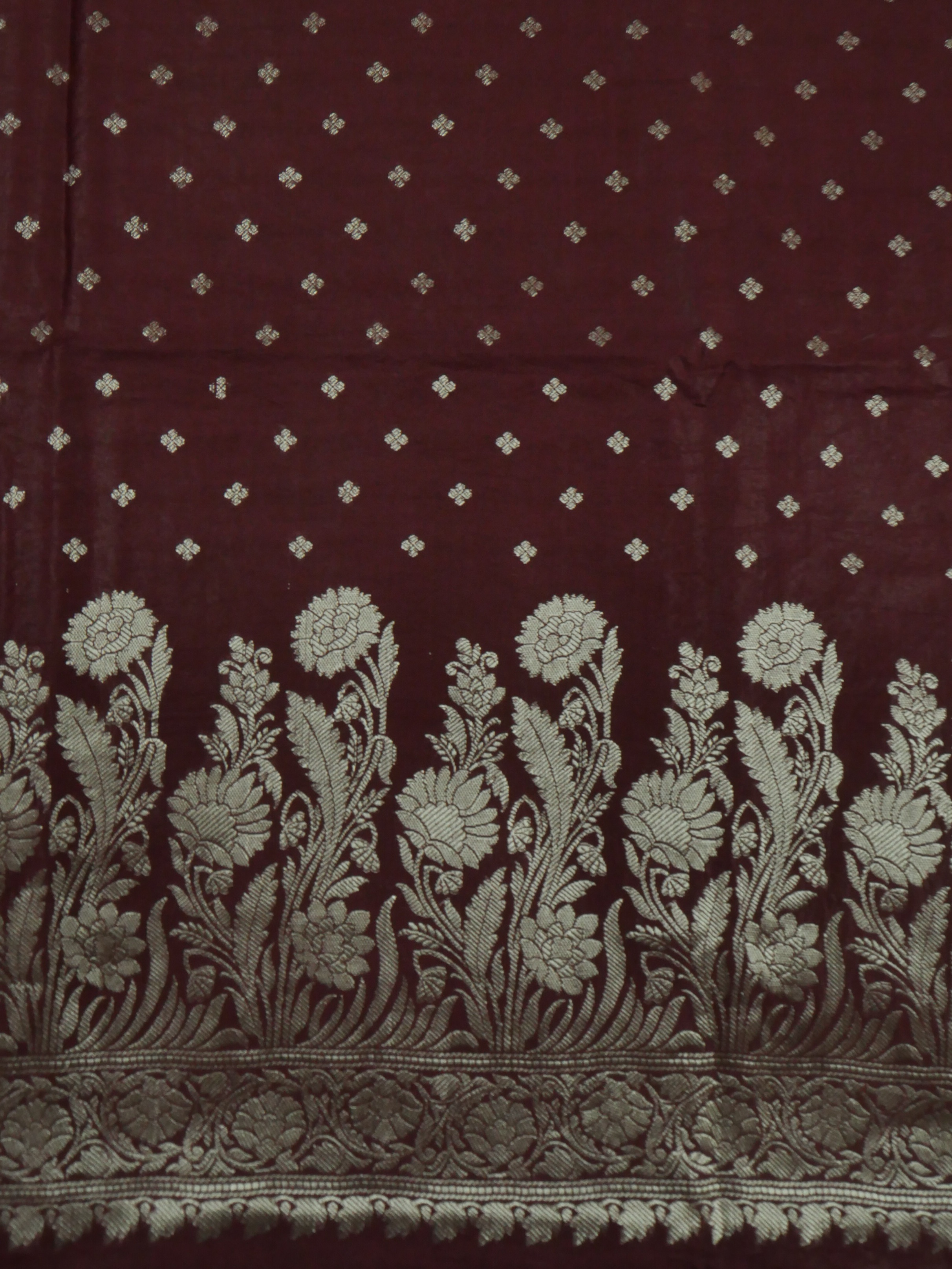 BLACKBERRY PIE COLOUR BANARASI BUTTER SILK SUIT WITH HEAVY ZARI DUPATTA