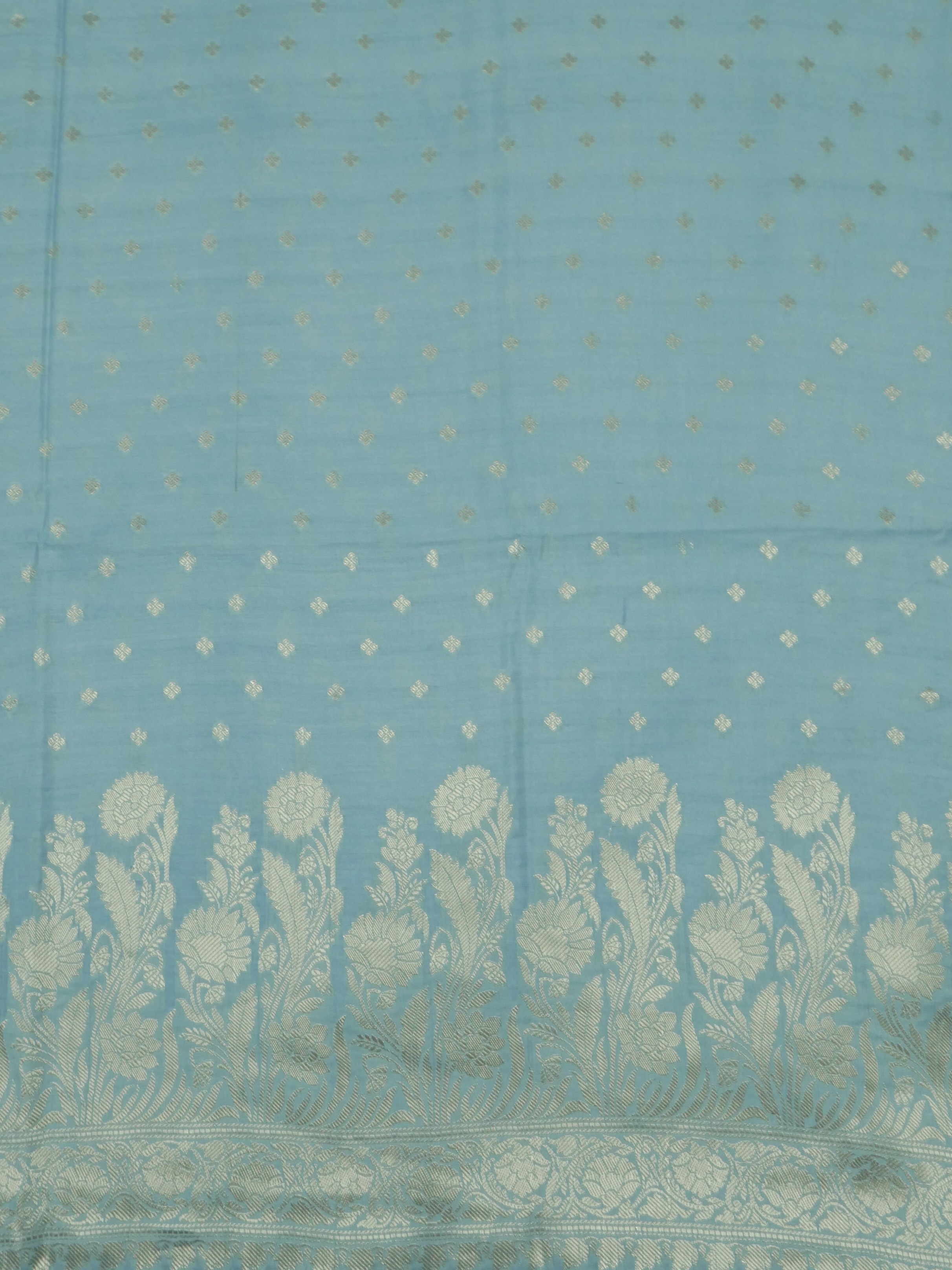 APOCYAN COLOUR BANARASI BUTTER SILK SUIT WITH HEAVY ZARI DUPATTA