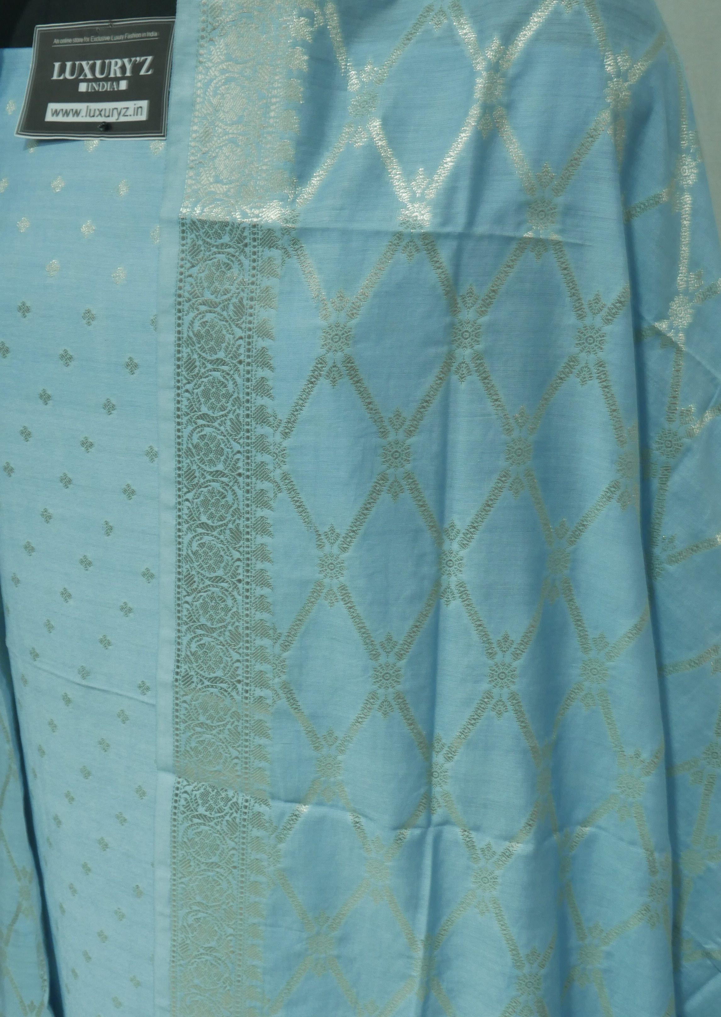 APOCYAN COLOUR BANARASI BUTTER SILK SUIT WITH HEAVY ZARI DUPATTA