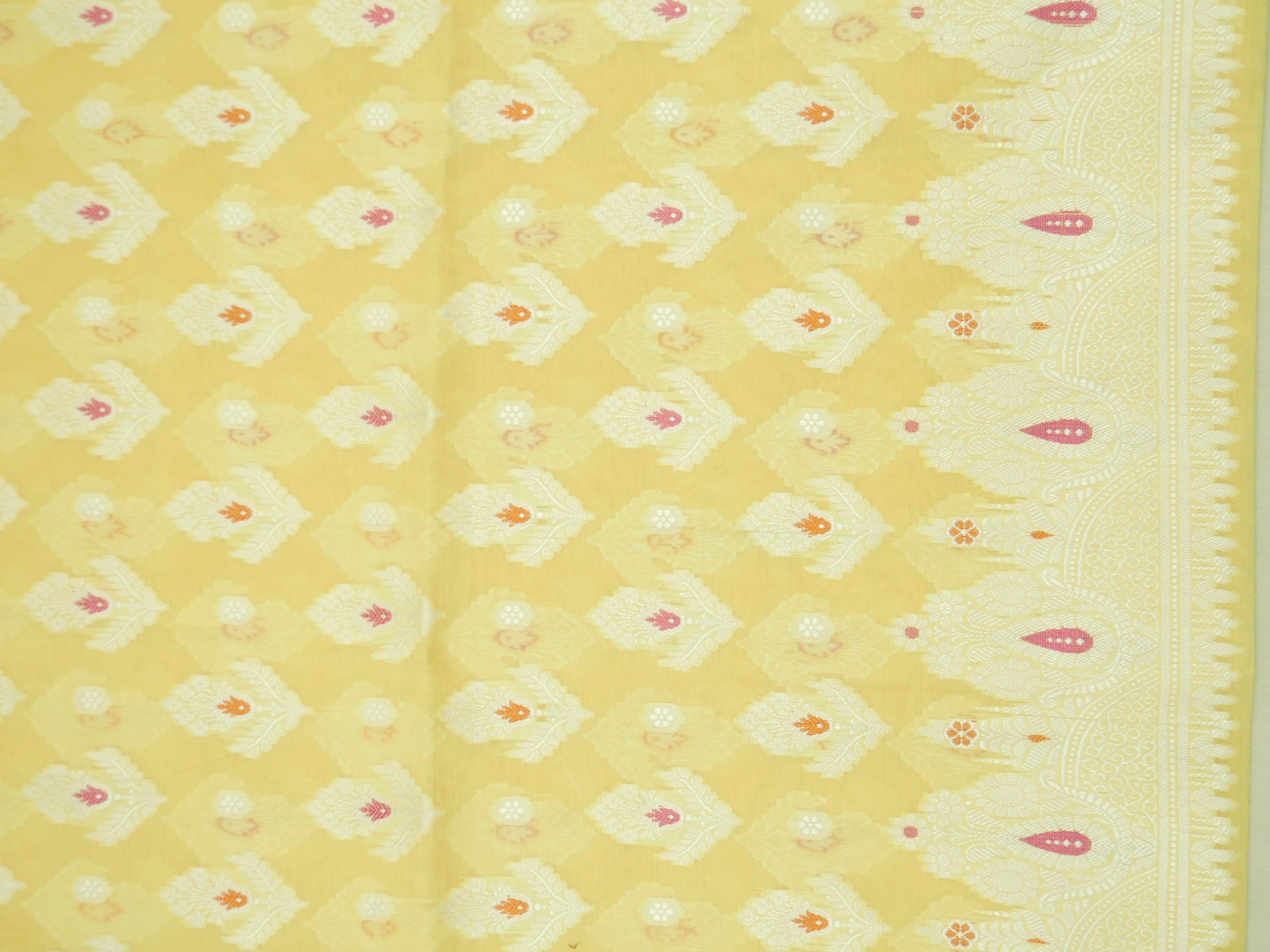 STRAW YELLOW COLOUR BANARASI RESHAM SILK SUIT WITH HEAVY DUPATTA