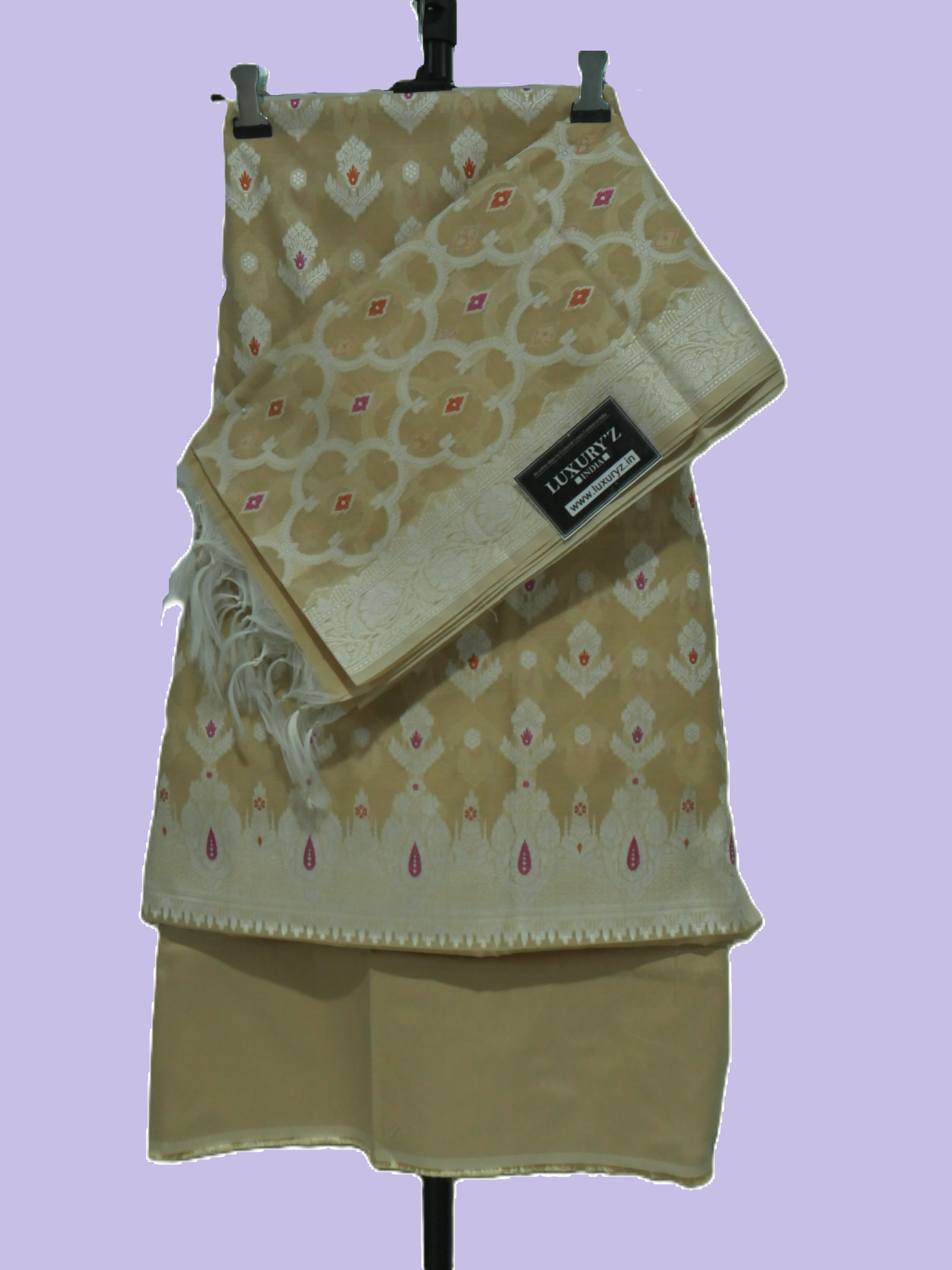 BOY RED COLOUR BANARASI RESHAM SILK SUIT WITH HEAVY DUPATTA