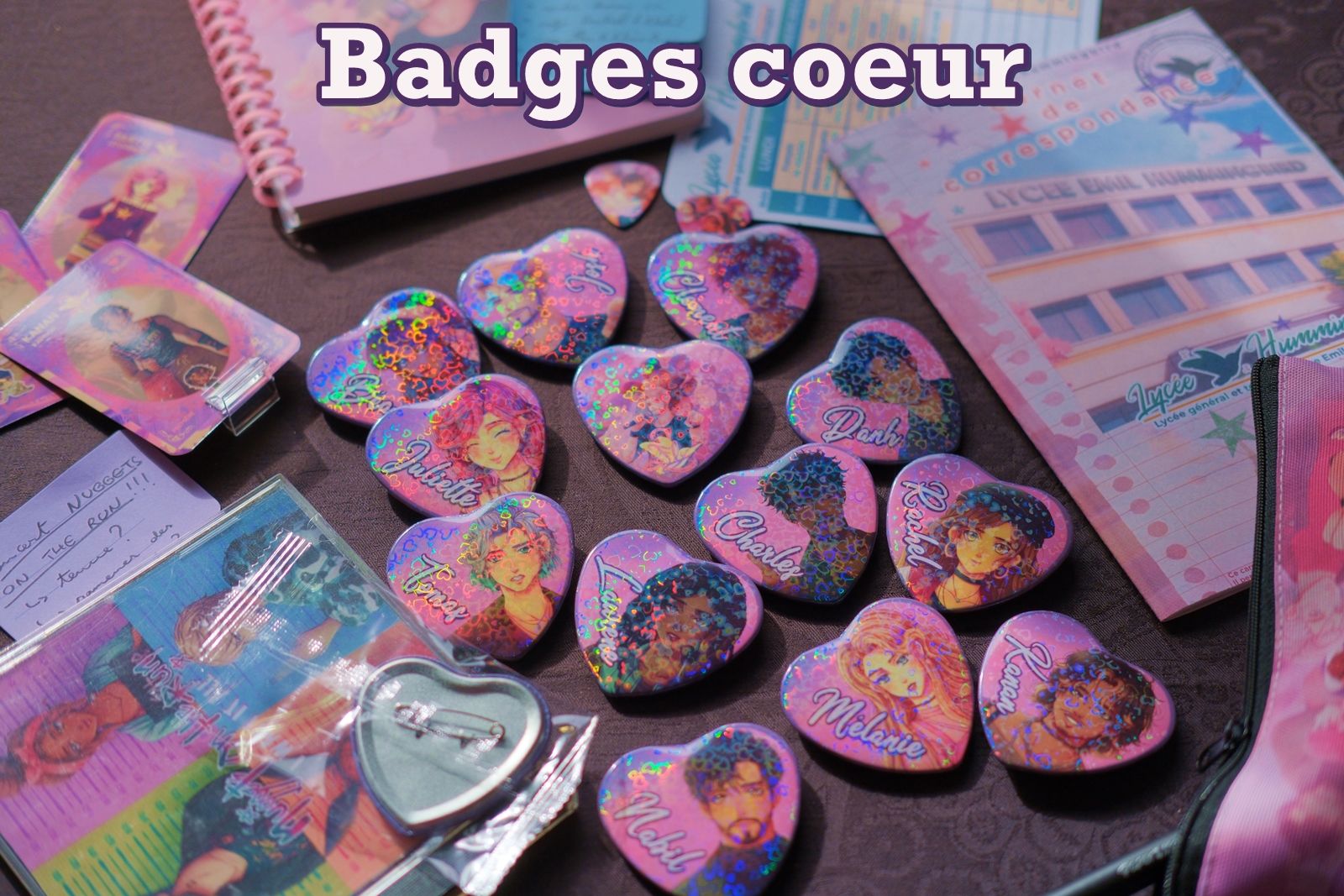 BADGES EN FORME DE CŒUR FLY : FOREVER LOVING YOU