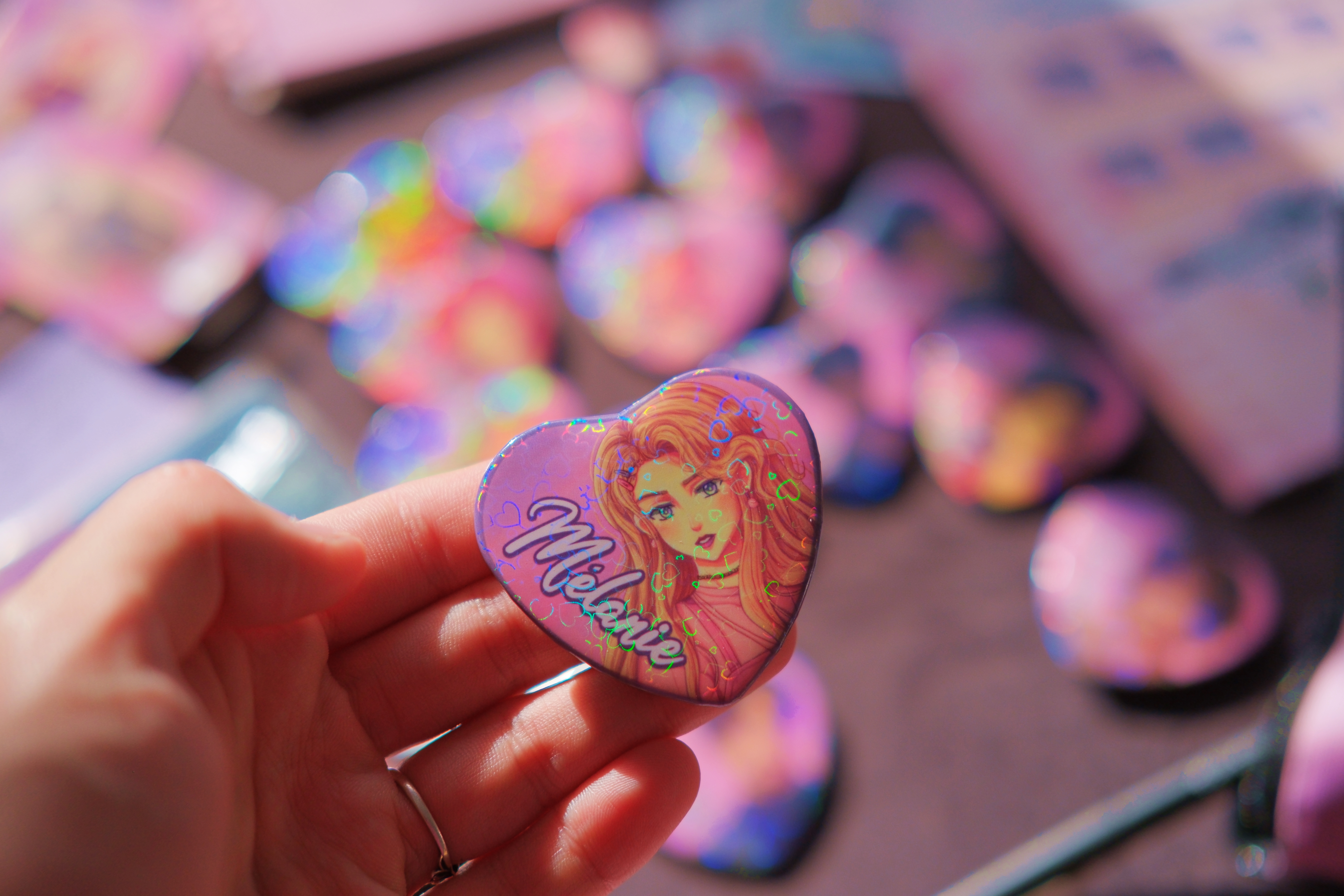 BADGES EN FORME DE CŒUR FLY : FOREVER LOVING YOU