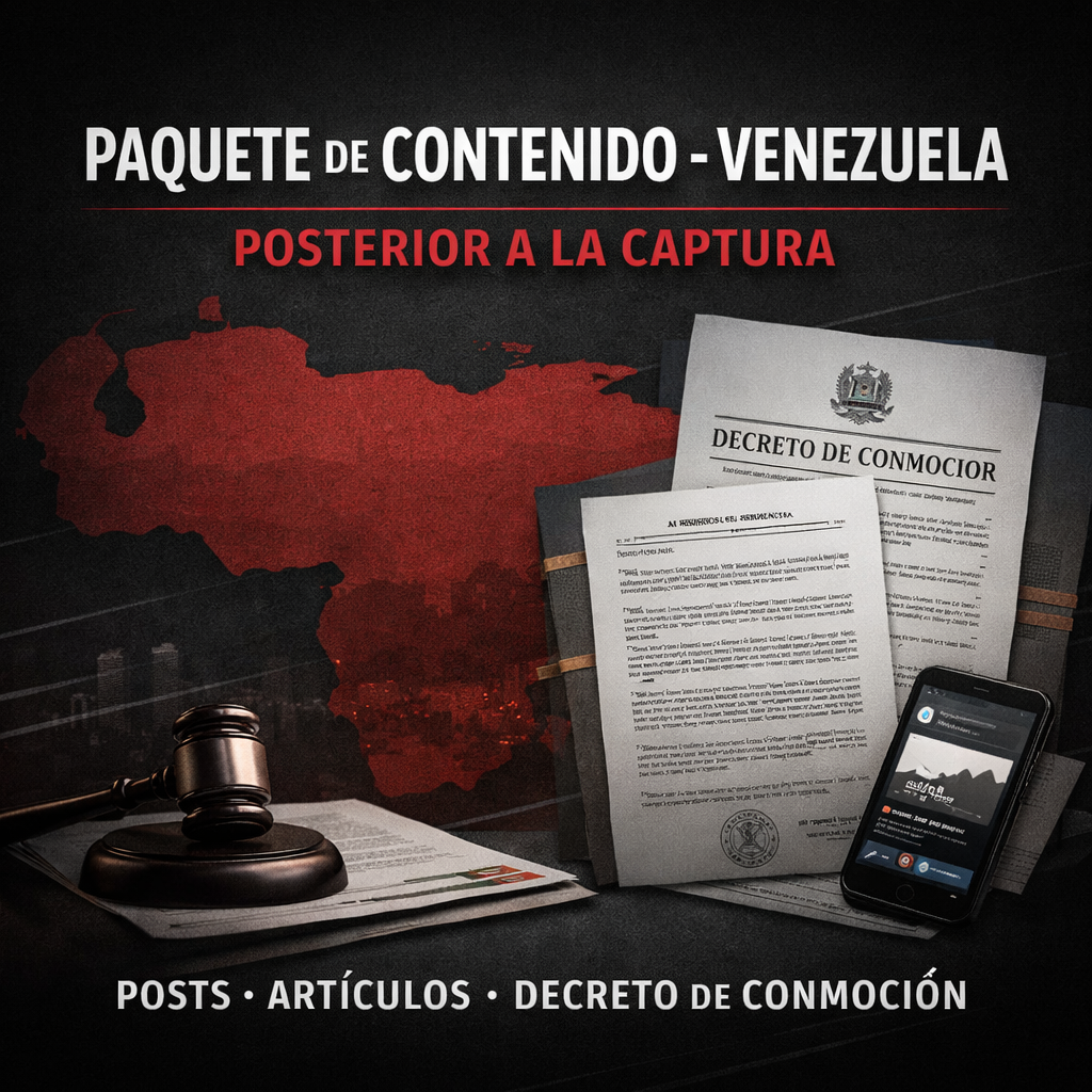 PAQUETE DE CONTENIDO – VENEZUELA (POSTERIOR A LA CAPTURA DE MADURO)