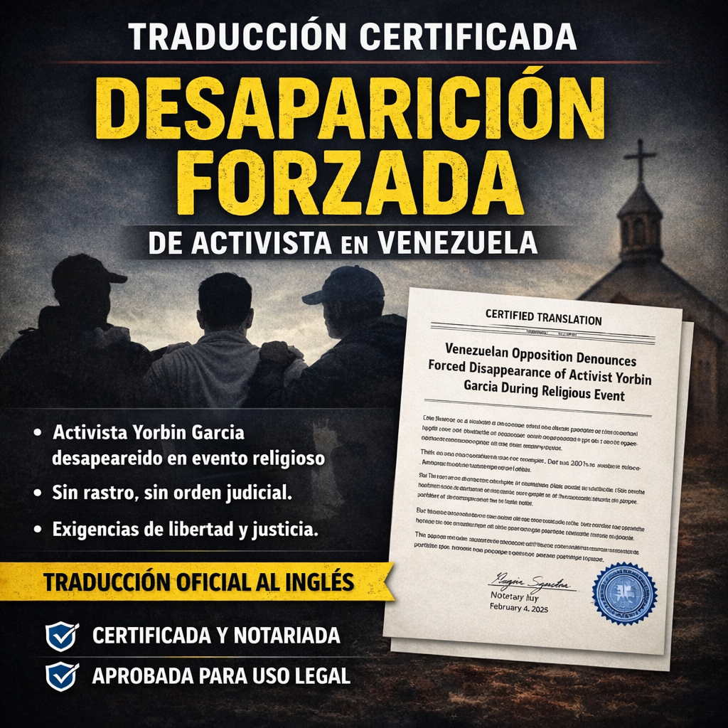 press article-Certified Translation: Forced Disappearance Report