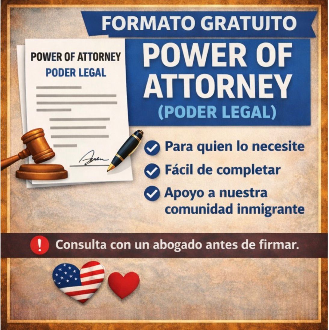 (Poder Legal para Menores) Minor Power of Attorney TEMPLATE